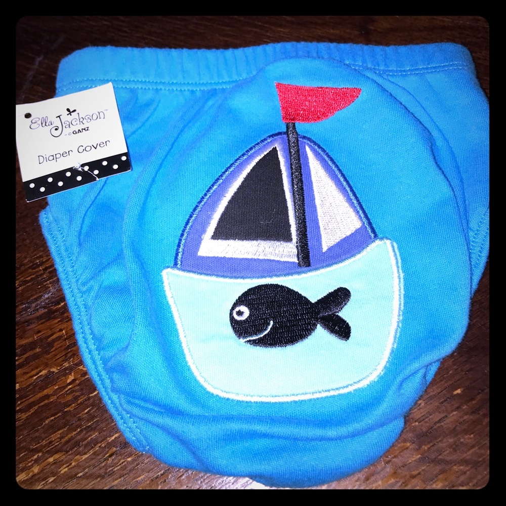 NWT Ella Jackson Beautiful Blues Sail Diaper Cover